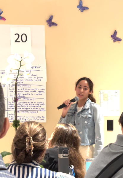 Amelie Pupo-Mayo 27 shares her ideas at Visioning Day.