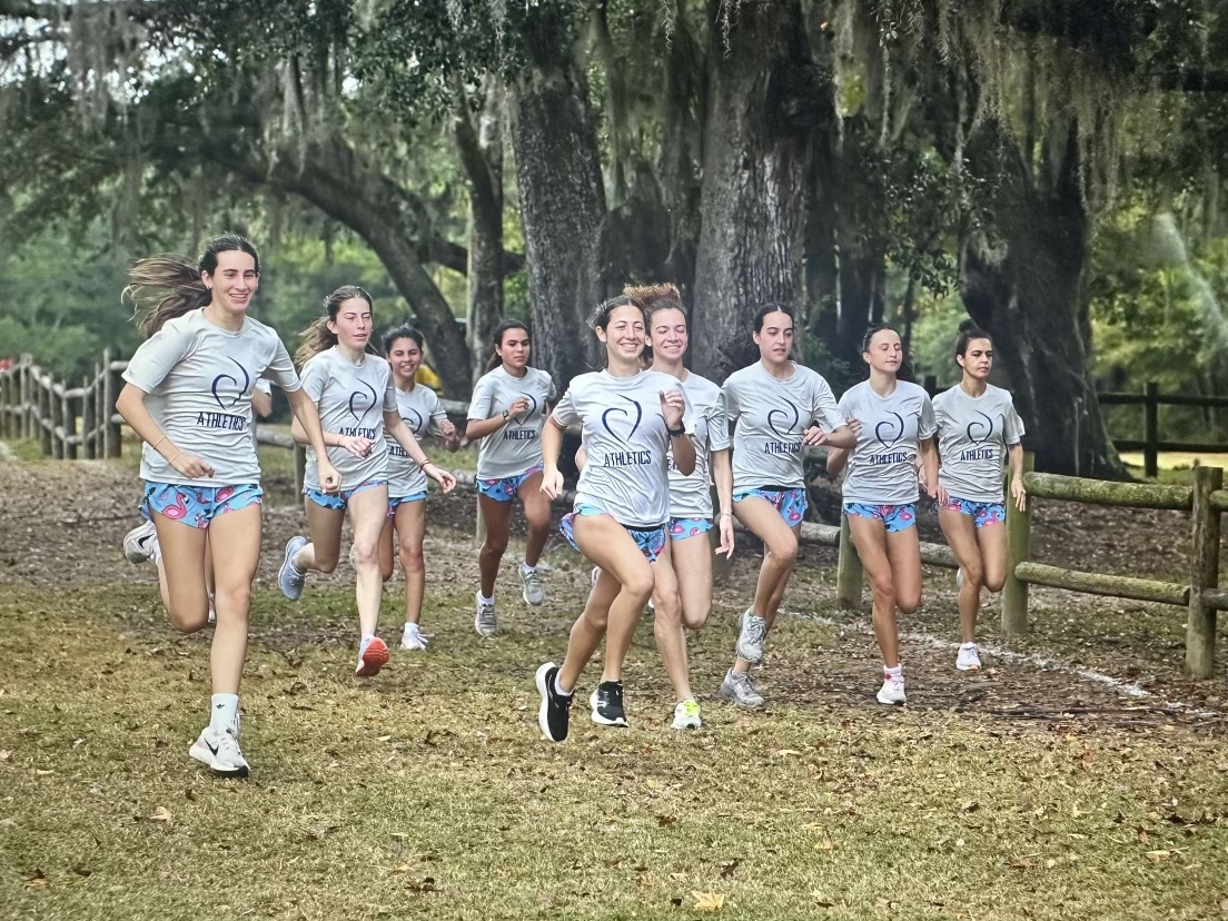 Carrolltons cross country team practices for the state championships. 