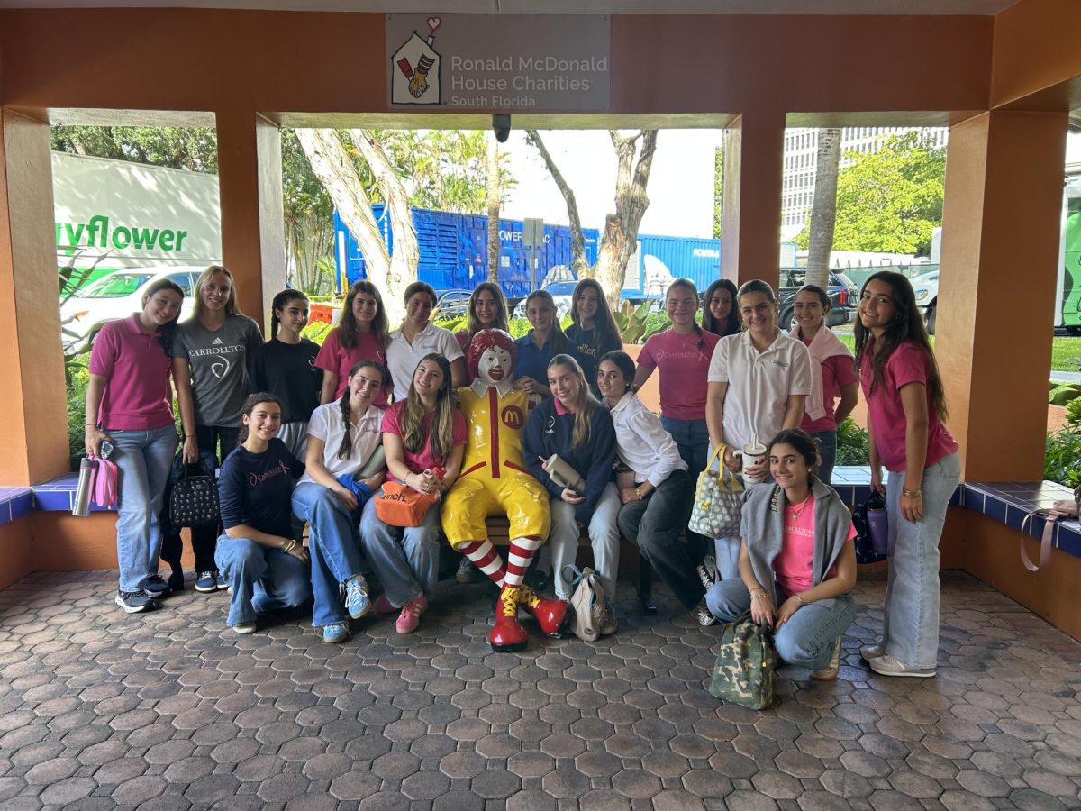 Students serve families at the Ronald McDonald house.