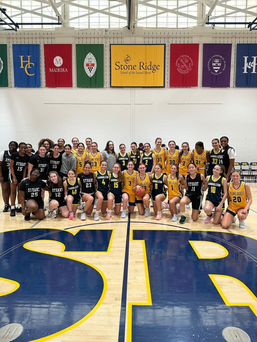 Sacred Heart teams pose for a tournament picture. 