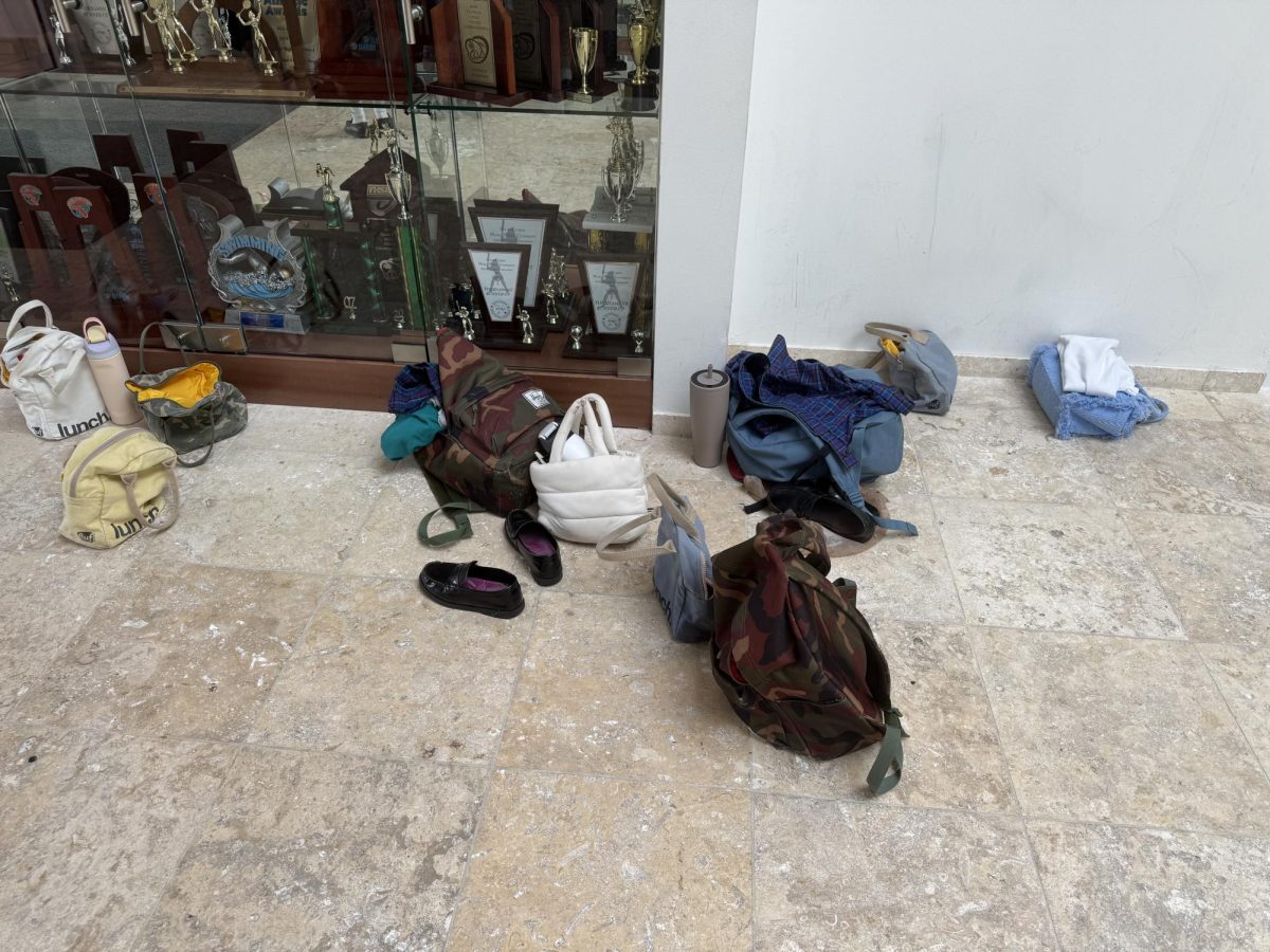 Students often leave items around campus. 