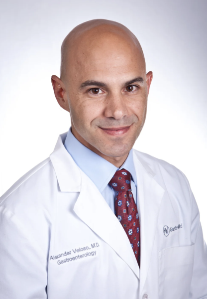 Dr. Veloso explored different specialties before deciding on gastroenterology.