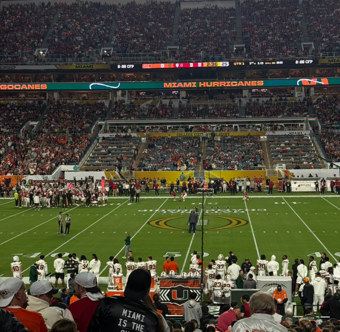 Miami Hurricanes faced off against the Indiana Hoosiers at the Hard Rock Stadium in Miami Gardens. 